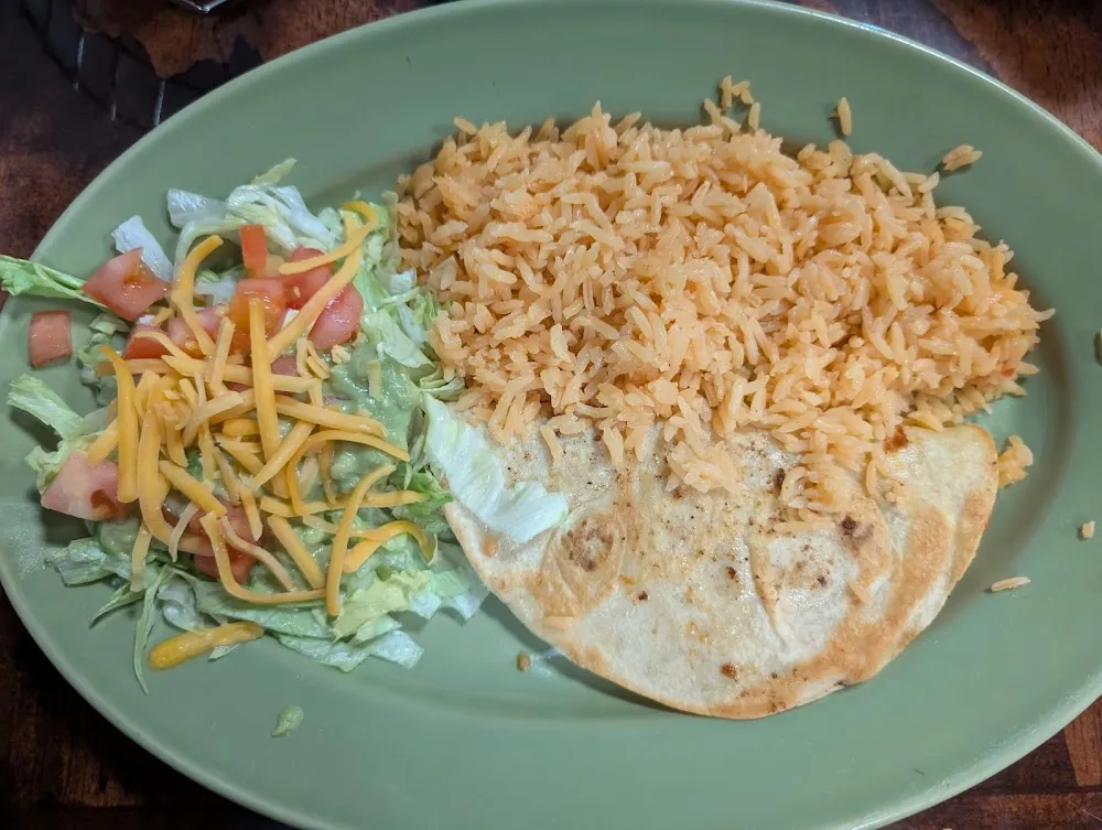 Cheese Quesadilla with Rice